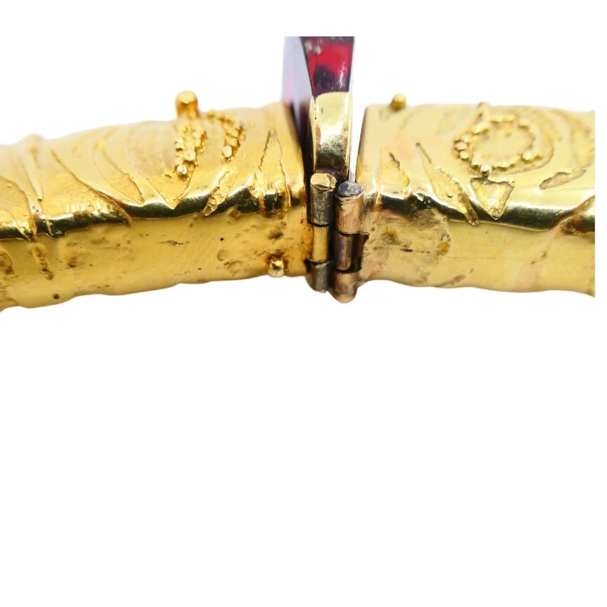 Vintage Artisan 14k Amber and Gold Necklace - 9