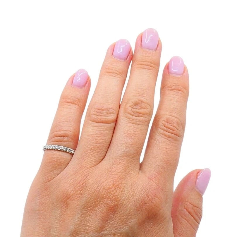 Morelli Platinum Pinpoint Diamond Eternity Ring - 3