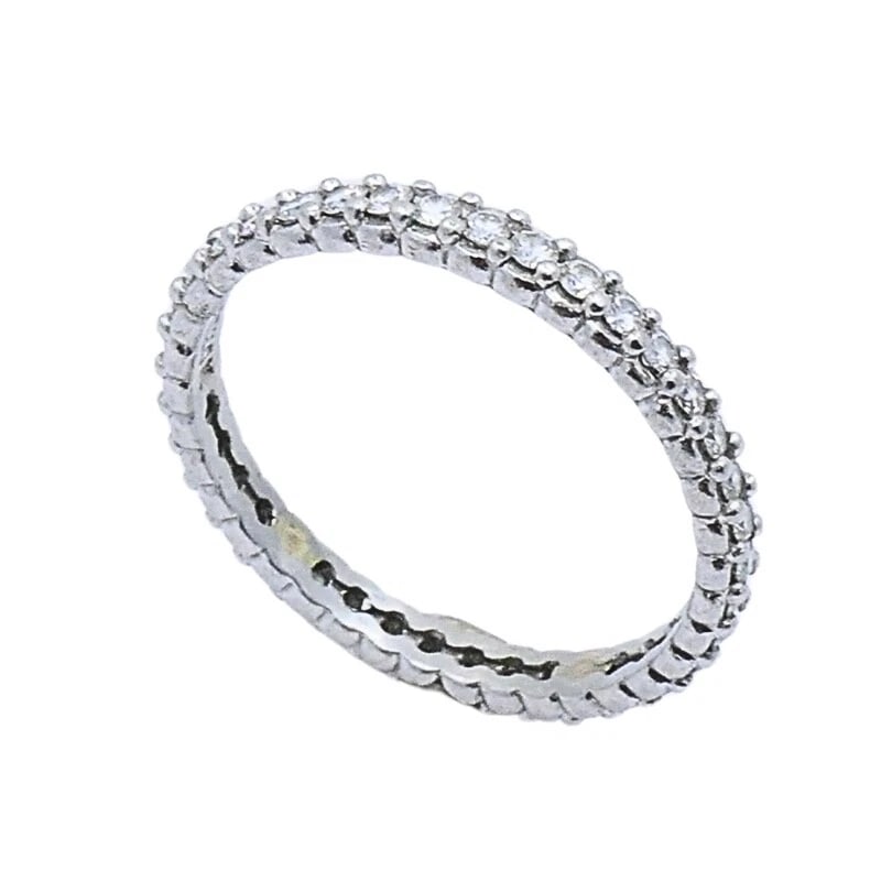Morelli Platinum Pinpoint Diamond Eternity Ring - 4