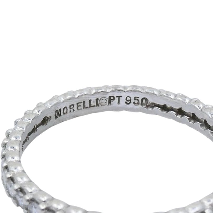 Morelli Platinum Pinpoint Diamond Eternity Ring - 7