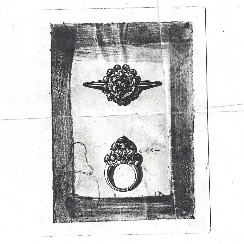 Vintage OSCAR HEYMAN Star Sapphire Diamond Cluster Platinum RING Estate Jewelry - 5