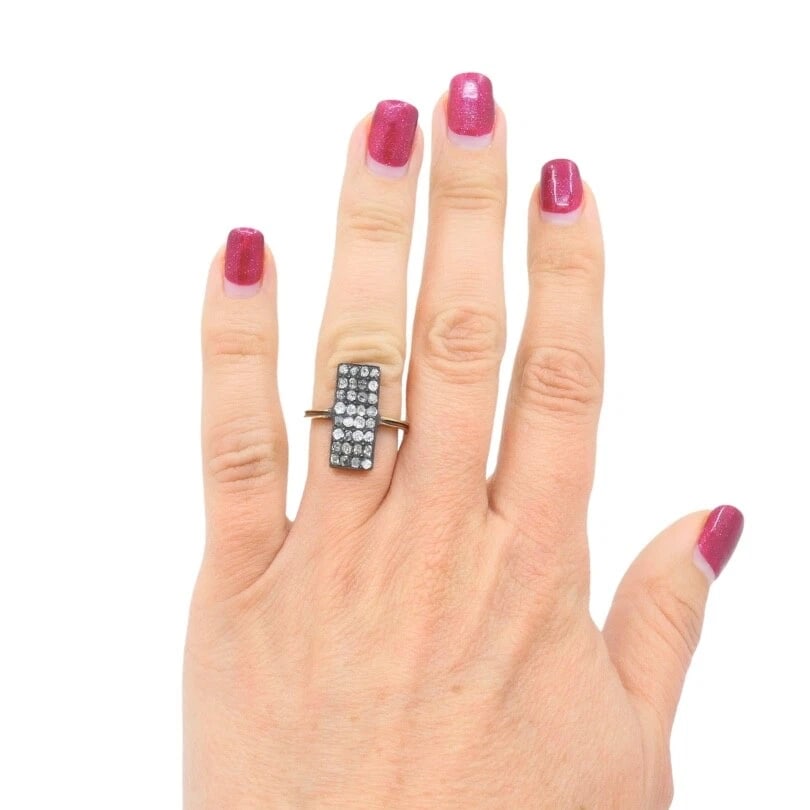 Victorian Revival Diamond Ring 14k Gold - 3