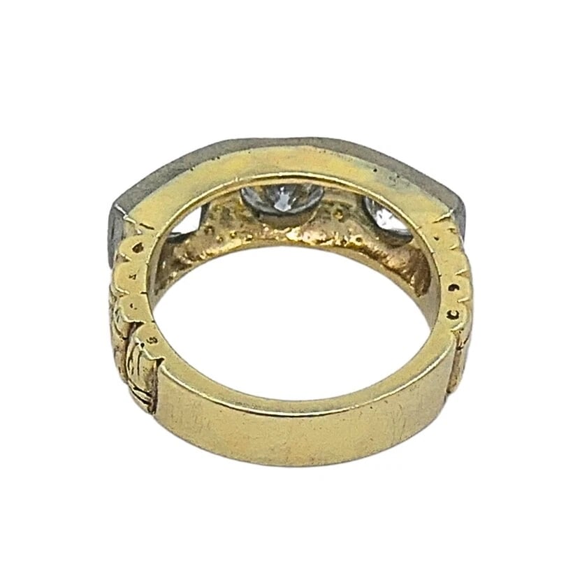 Vintage Three Stone Diamond Ring 14k Gold - 7