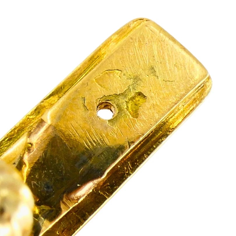 Vintage Black Onyx Gold Bead BRACELET 18k French Retro Jewelry Estate - 8