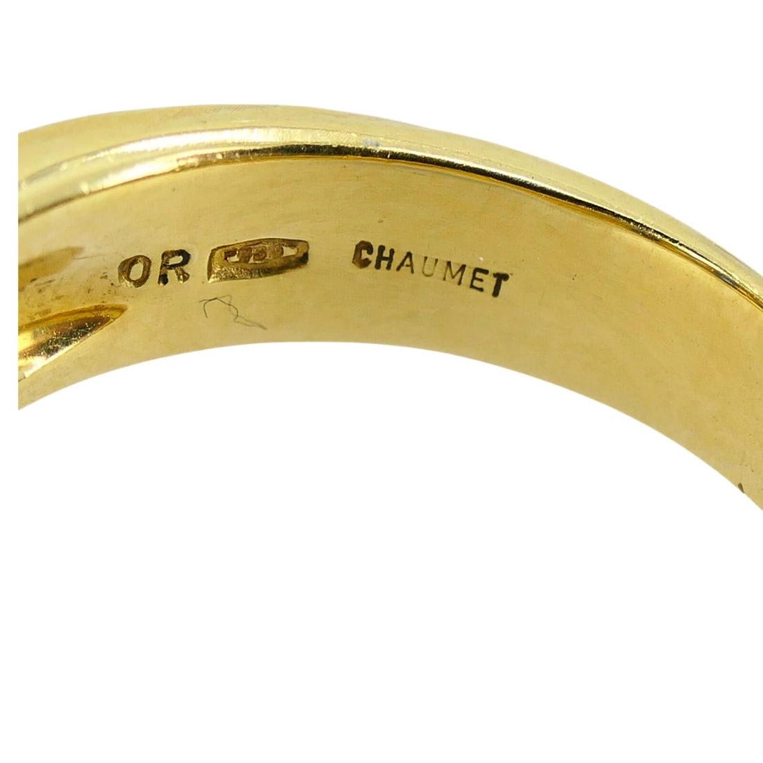 Chaumet Ring Gold Band Sapphire Diamond - 3