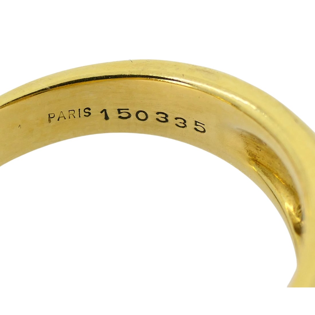 Chaumet Ring Gold Band Sapphire Diamond - 4