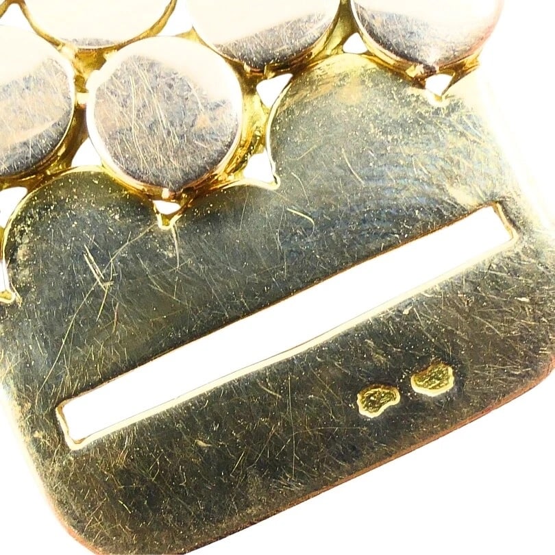 Vintage Van Cleef & Arpels Scale Pattern Bracelet 18k Gold - 7