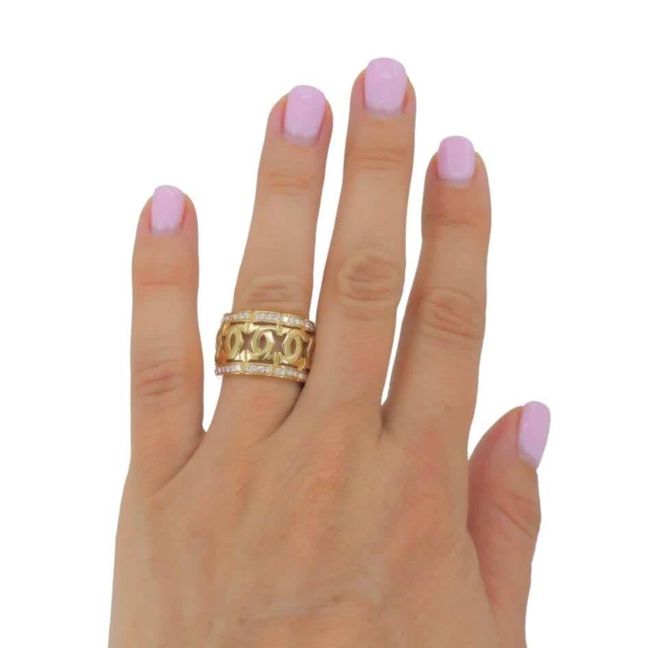 Cartier Entrelaces C de Cartier Diamond Ring Wide Band - 3