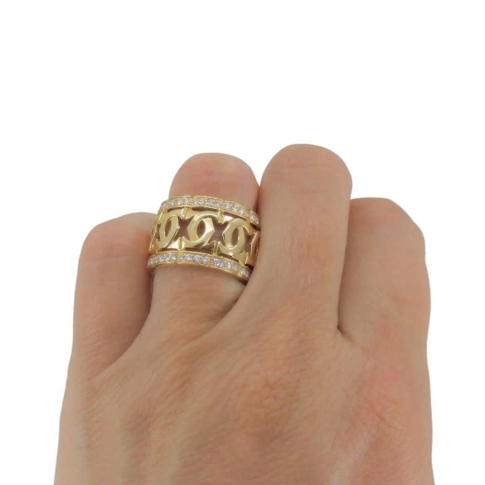 Cartier Entrelaces C de Cartier Diamond Ring Wide Band - 4