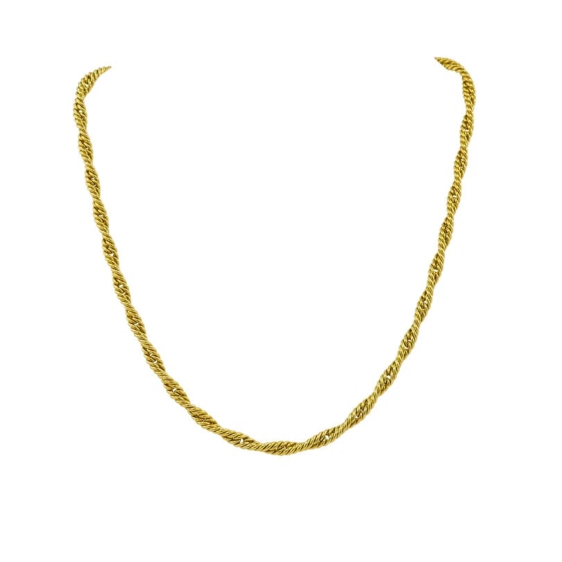 Pomellato Twisted Rope Chain Necklace 18k Gold - 3