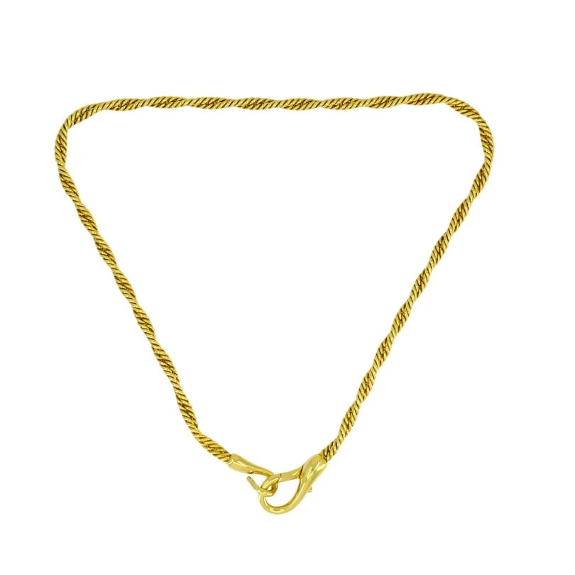 Pomellato Twisted Rope Chain Necklace 18k Gold - 7