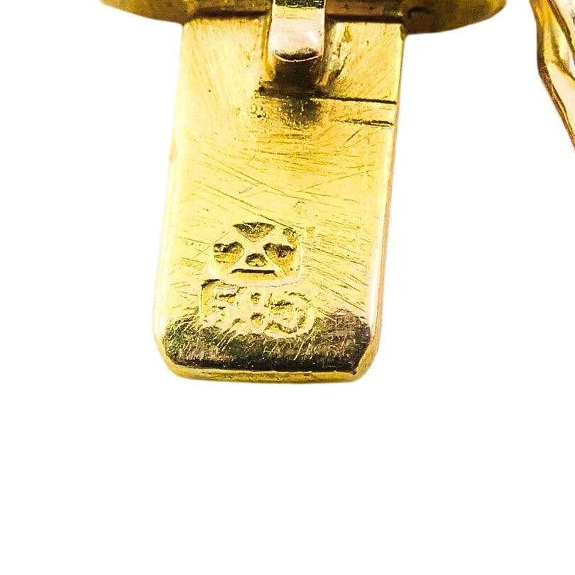 Vintage Two-Tone 14k Gold Link Bracelet - 9