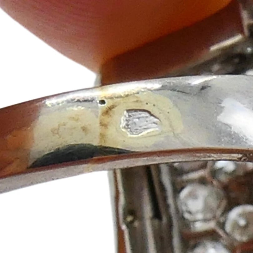 Art Deco RING Platinum Old European Cut Diamond French Estate Jewelry - 11