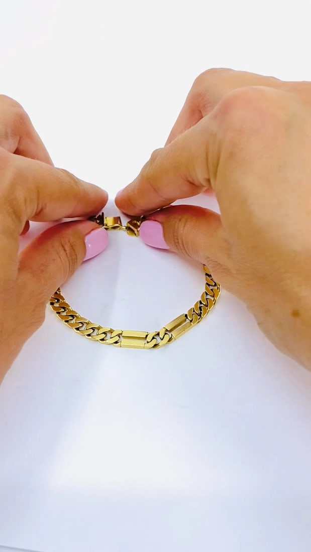 Vintage 14k Gold Chain Bracelet Curblink - 2