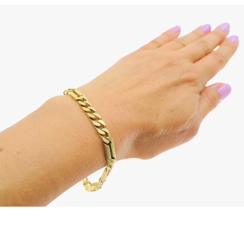 Vintage 14k Gold Chain Bracelet Curblink - 3