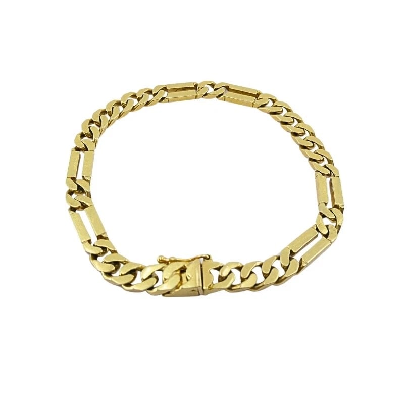 Vintage 14k Gold Chain Bracelet Curblink - 7