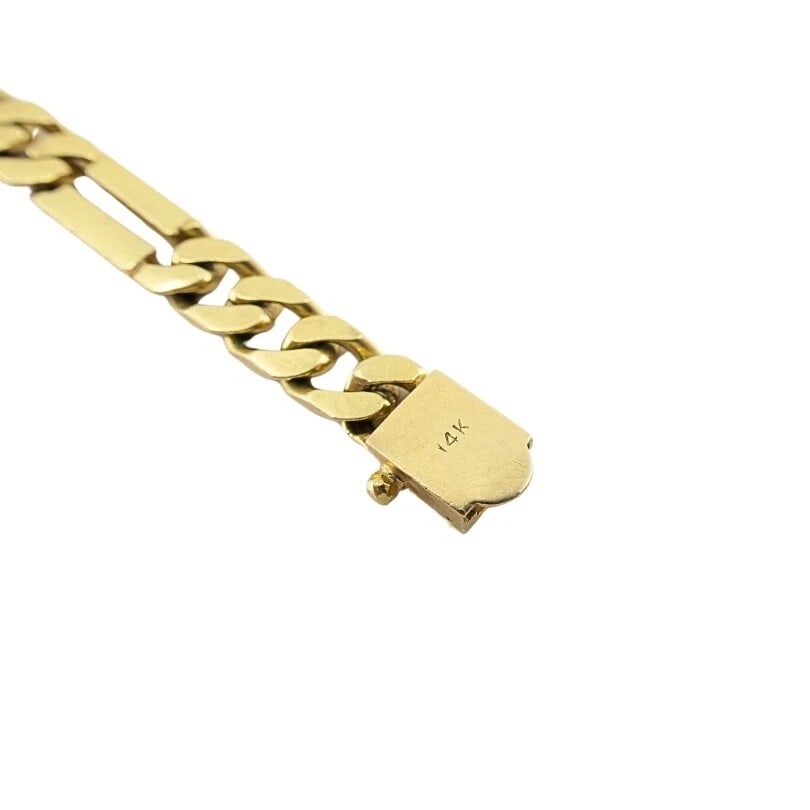 Vintage 14k Gold Chain Bracelet Curblink - 9