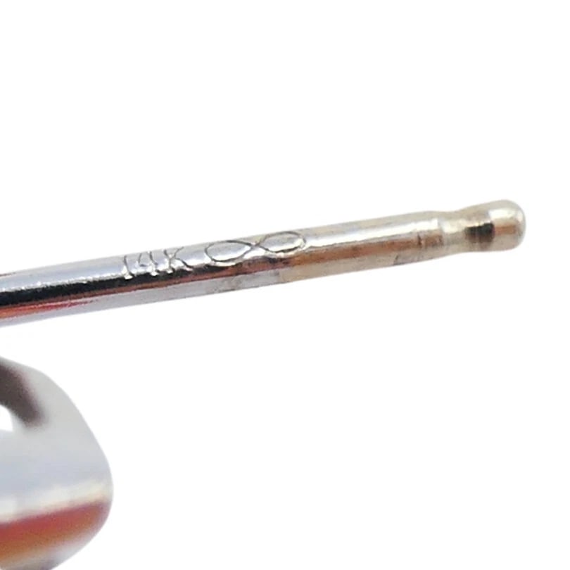 Diamond Floral Stud EARRINGS 14k Gold Estate Jewelry - 7