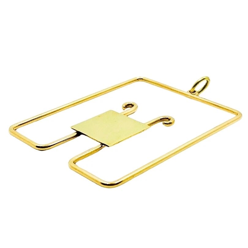 Cartier Vintage Money Clip 18k Gold Pendant - 3