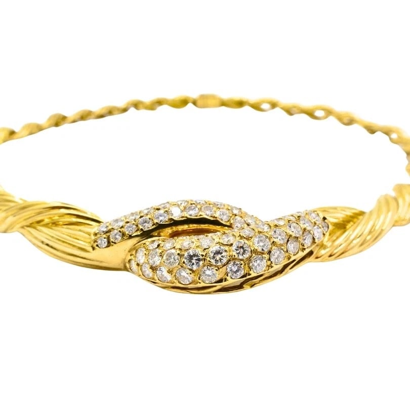 Van Cleef & Arpels Collar Necklace 18k Gold Diamond - 6