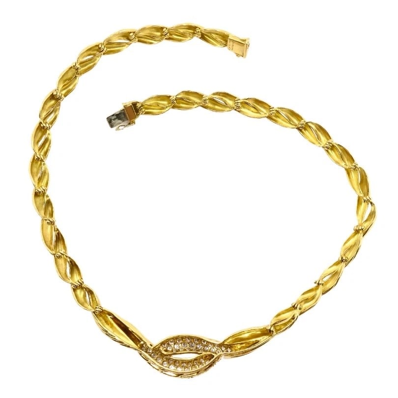 Van Cleef & Arpels Collar Necklace 18k Gold Diamond - 9