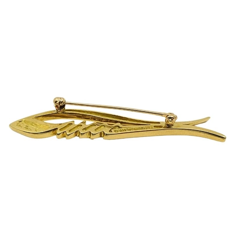 Tiffany & Co. Paloma Picasso Fish 18k Gold Brooch - 4