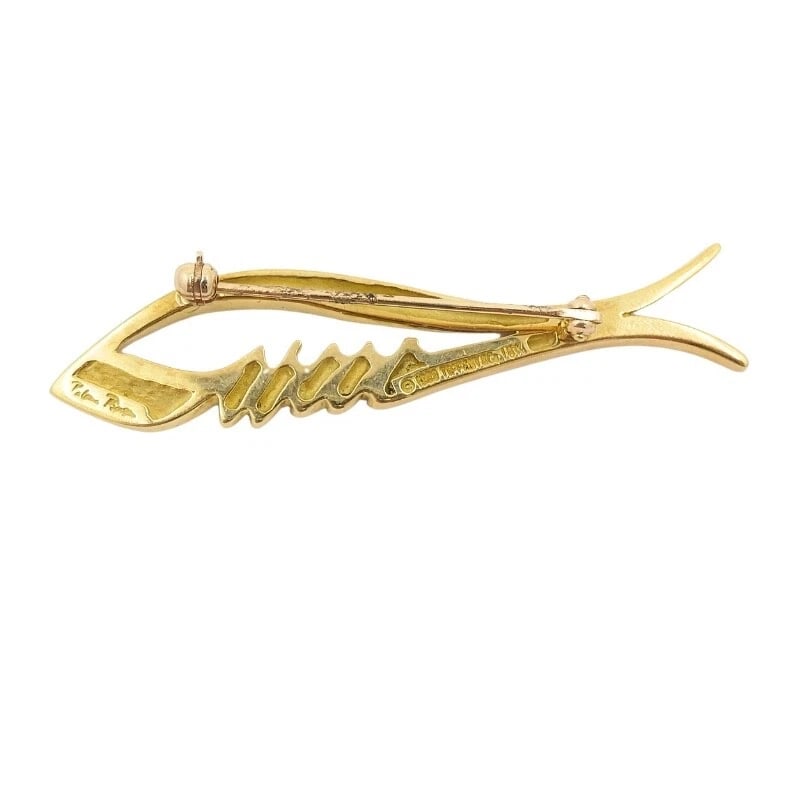 Tiffany & Co. Paloma Picasso Fish 18k Gold Brooch - 7