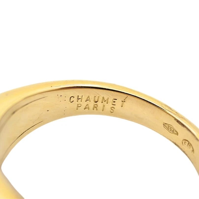 Chaumet Ring Blue Iolite 18k Gold Band - 9