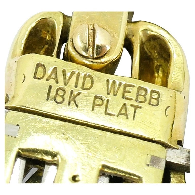 David Webb NECKLACE Diamond Gold Black Enamel Vintage Estate Jewelry - 4