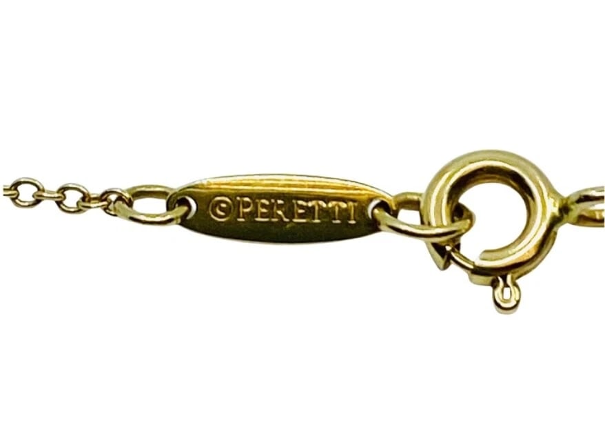 Elsa Peretti for Tiffany & Co. Teardrop Jade Pendant Gold Necklace - 8