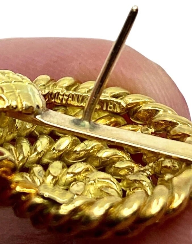 Tiffany & Co. 18k Gold Rope Earrings Stud - 8