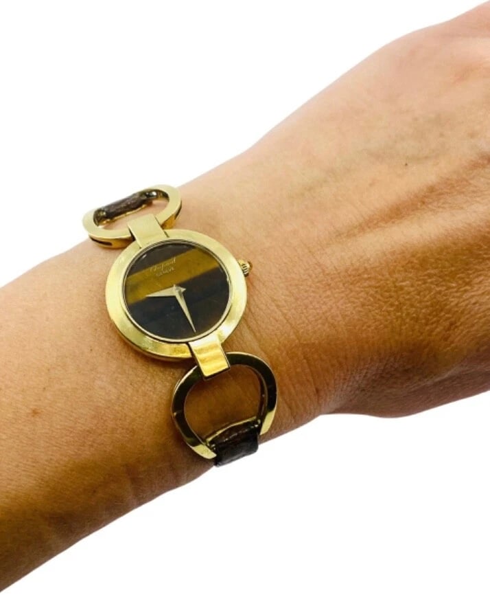 Chopard Watch Gold Tiger’s Eye Vintage 18k Gold - 4