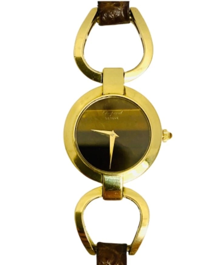 Chopard Watch Gold Tiger’s Eye Vintage 18k Gold - 5