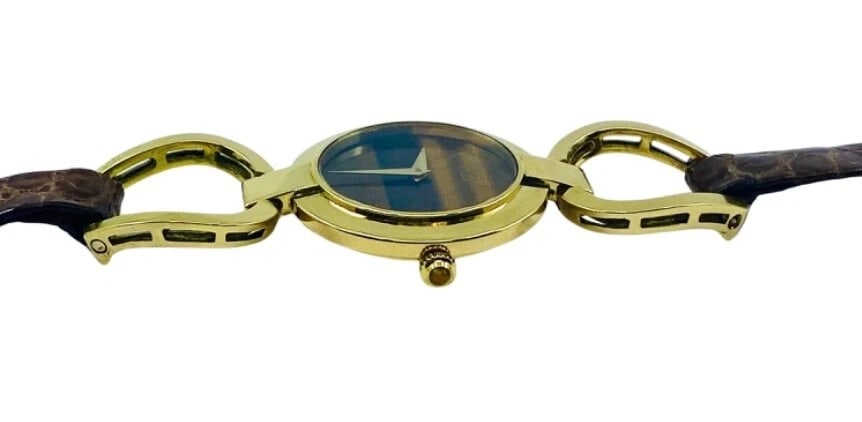 Chopard Watch Gold Tiger’s Eye Vintage 18k Gold - 6