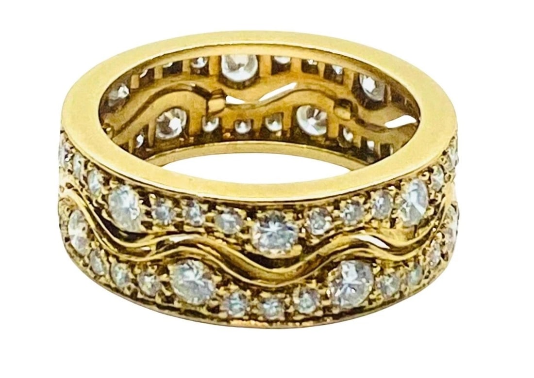 Van Cleef & Arpels Wave Diamond Ring - 5