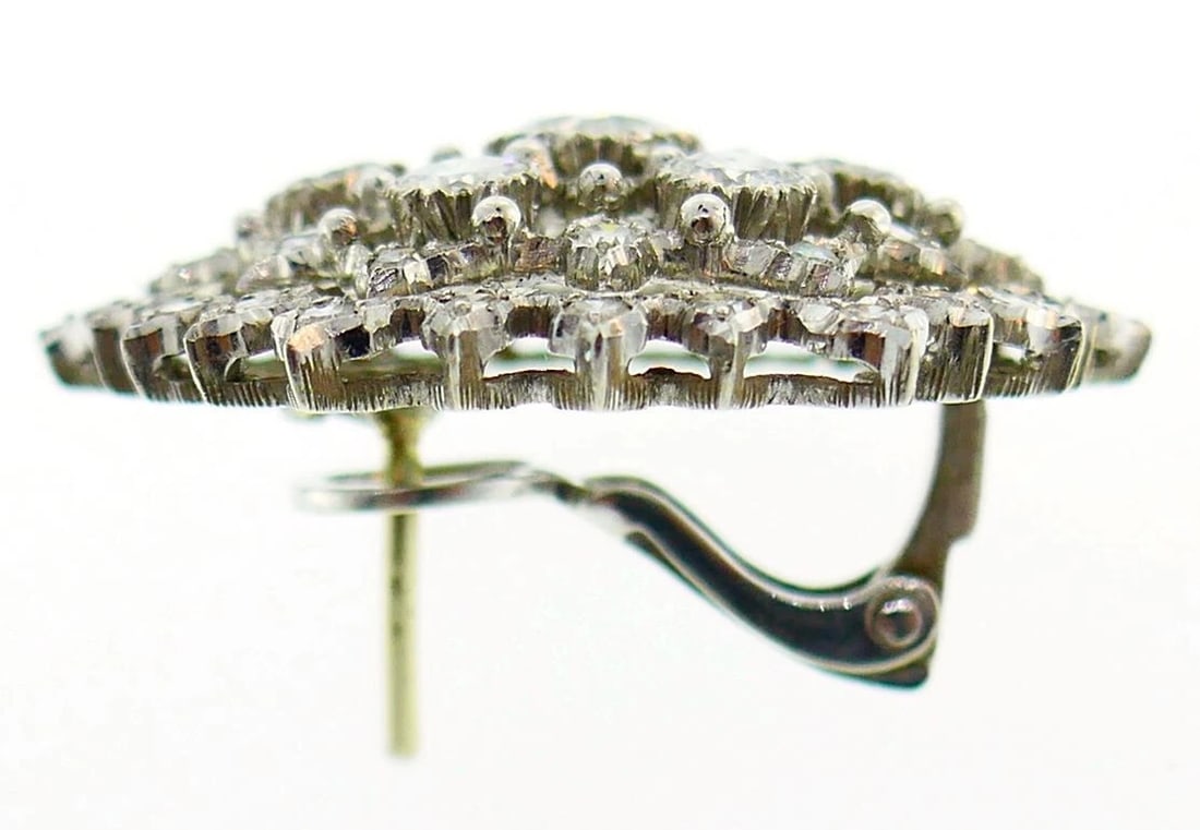 Mario Buccellati Diamond EARRINGS 18k Gold Vintage Italian Estate Jewelry - 6