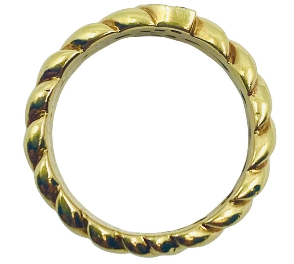 Van Cleef & Arpels Gold Braided Diamond Ring - 7