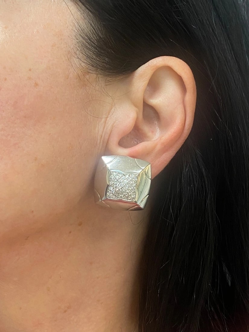 Bvlgari Pyramid White Gold Earrings Diamond - 3