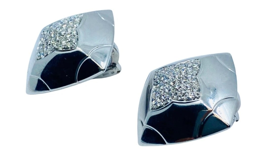 Bvlgari Pyramid White Gold Earrings Diamond - 7