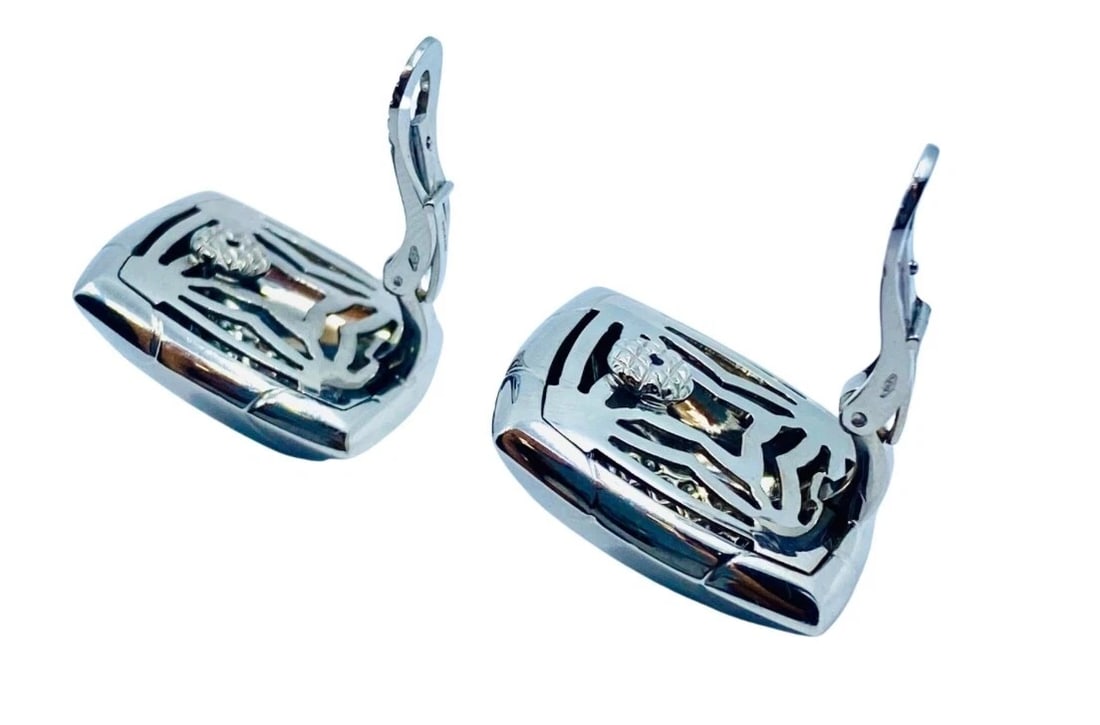 Bvlgari Pyramid White Gold Earrings Diamond - 8