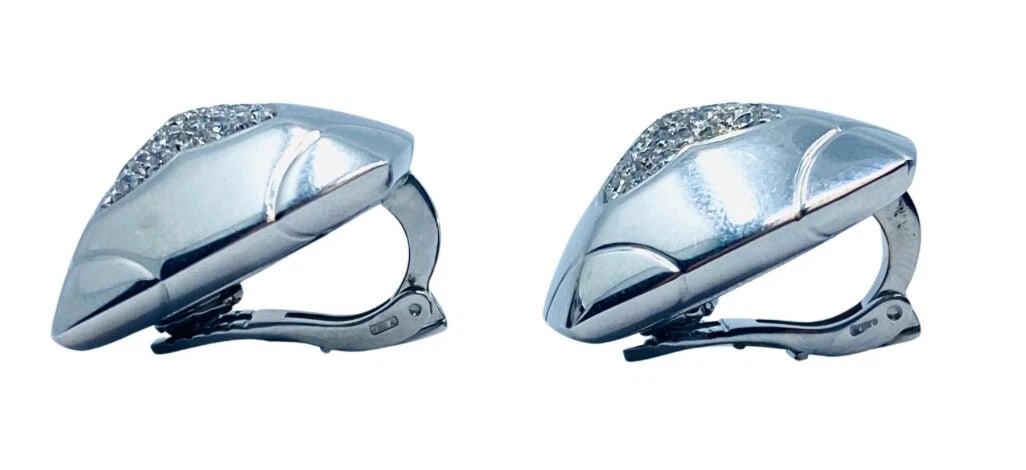 Bvlgari Pyramid White Gold Earrings Diamond - 9