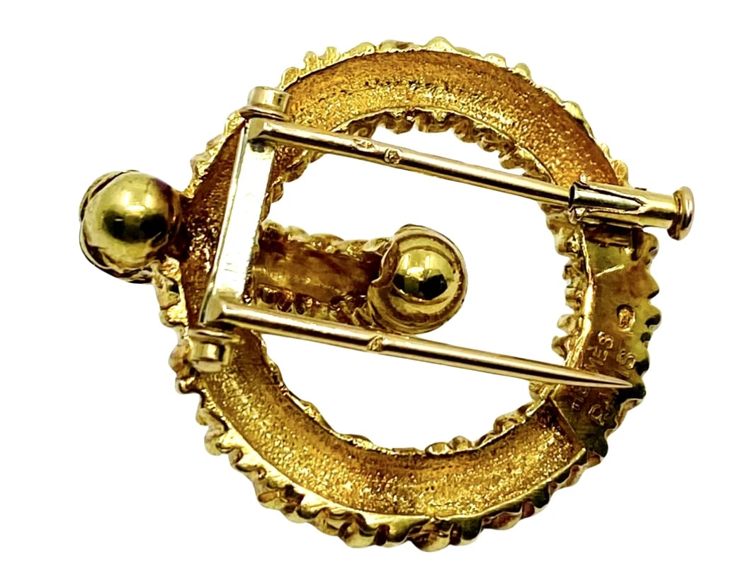 Hermès 18k Gold Knot Vintage Brooch - 6