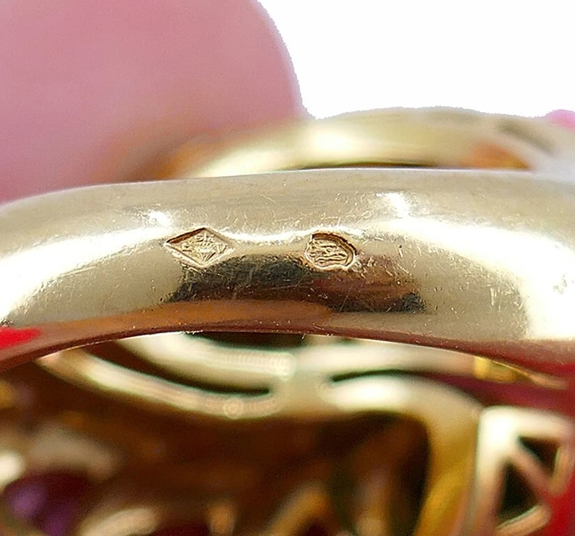 Vintage Tourmaline RING 18k Gold French Estate Jewelry - 10