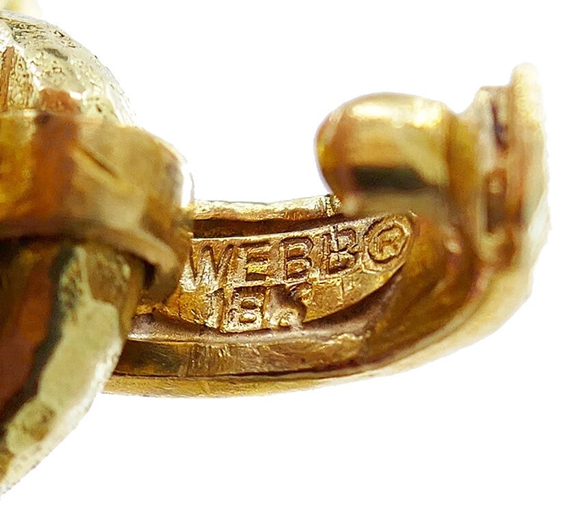 David WEBB NECKLACE Gold Black Enamel Diamond Coral Stud 18k Estate Jewelry - 8