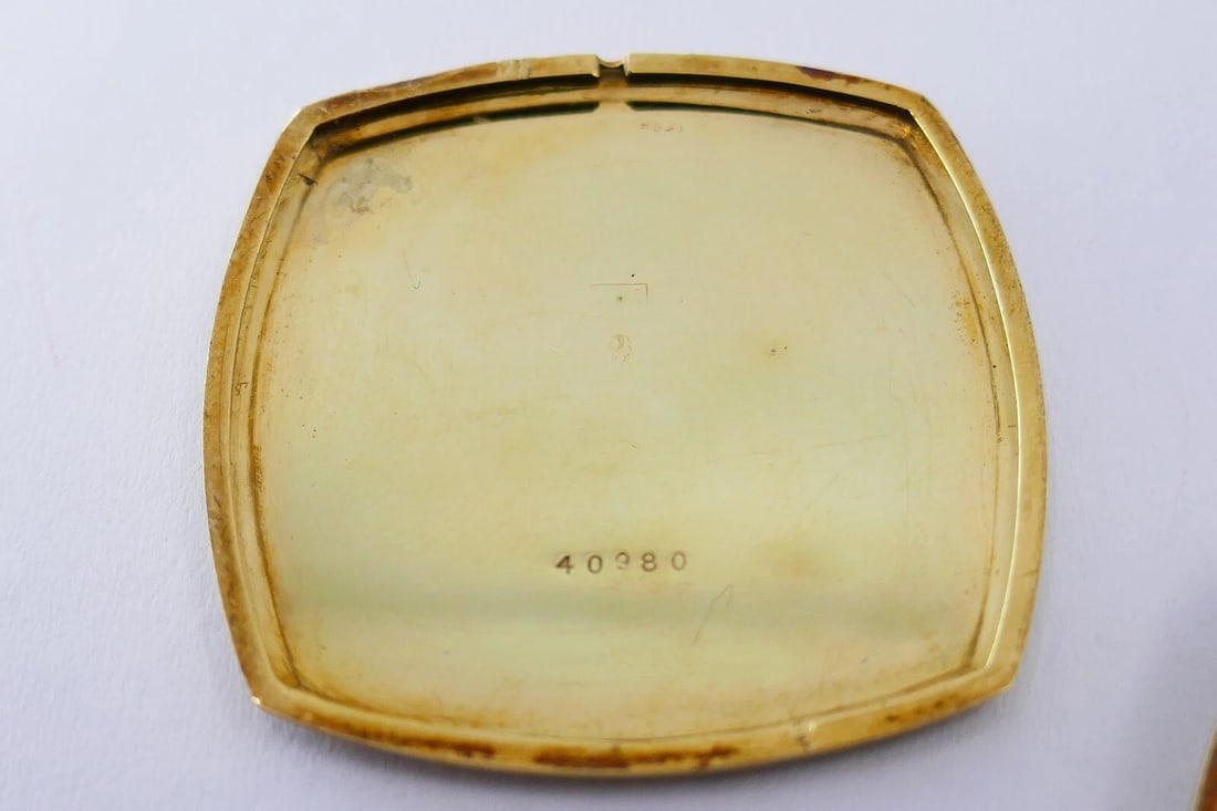 Art Deco Pocket Watch Pendant 14k Gold - 7