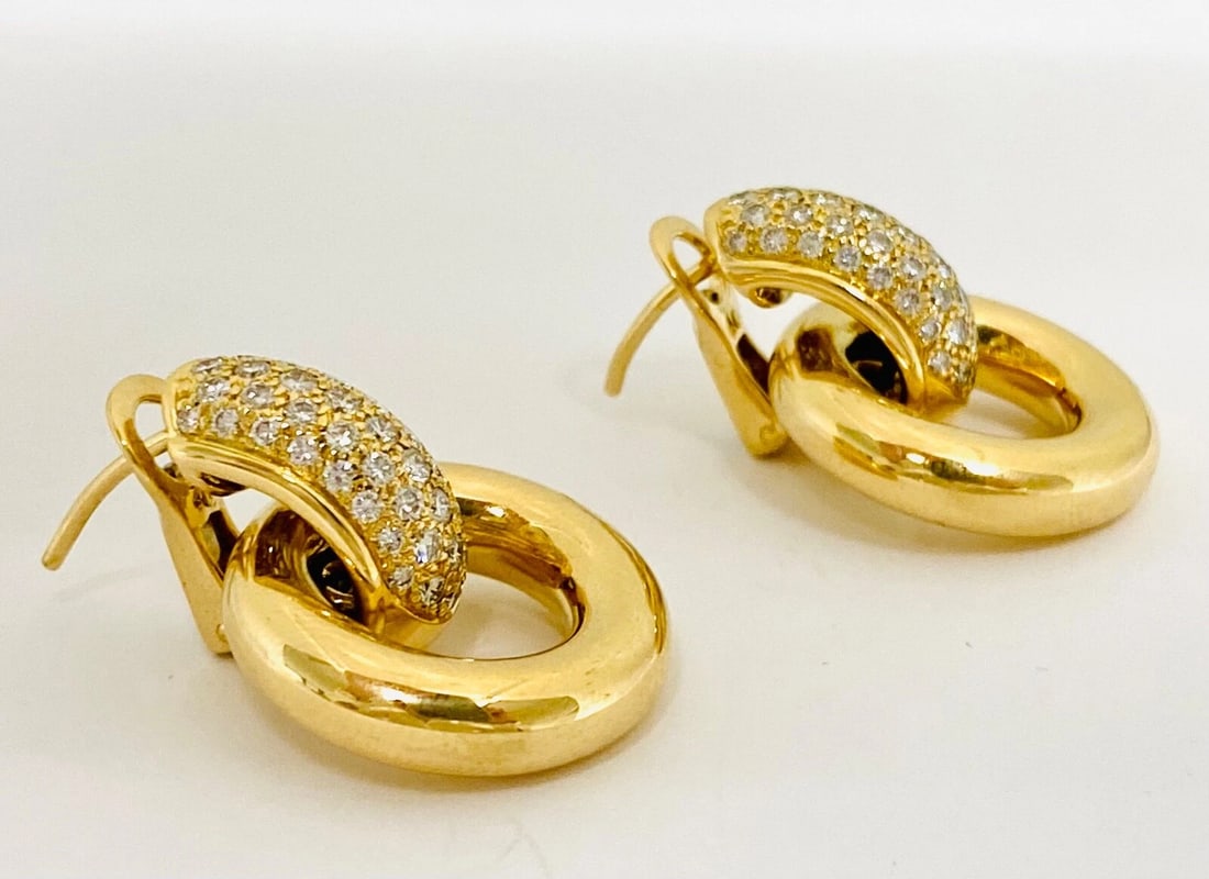 Chaumet Gold Diamond Earrings - 4
