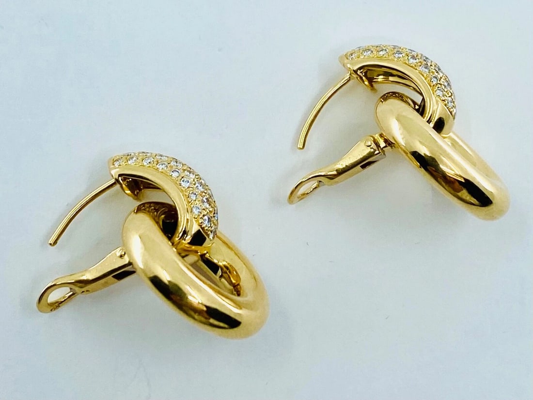 Chaumet Gold Diamond Earrings - 5