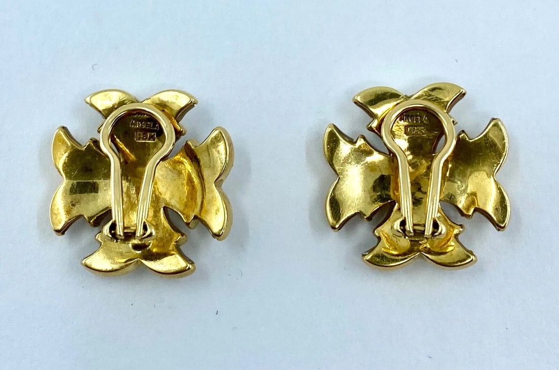 Angela Cummings Mother of Pearl Gold Earrings - 5