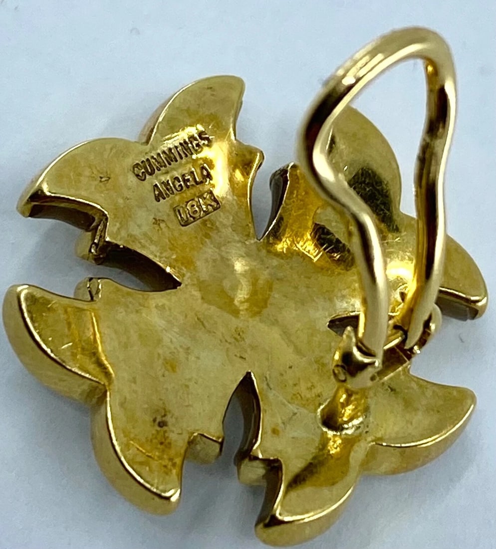 Angela Cummings Mother of Pearl Gold Earrings - 7