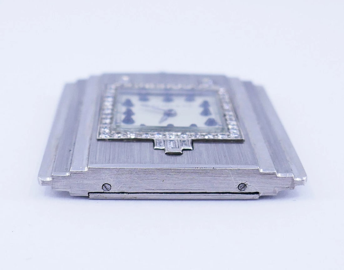 Vintage Tiffany & Co. POCKET WATCH PENDANT Platinum Diamond Estate Jewelry - 3